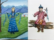 1) Бардуева Александра «Бурятская девушка»
2) Жаркова София «Бурят»