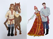 1) Паутова Алина «Крестьянин Орловской губернии»
2) Беспалова Алина «Традиционный национальный костюм тверских карел»