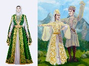 1) Яшкова Софья «Костюм Чеченочки»
2) Закирова Аделина «Осетины»